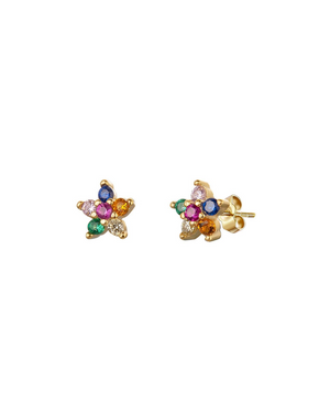 Pendientes Flor Multicolor Mini Pendientes Flor Multicolor Mini