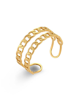 Anillo Eslabón Doble Abierto - Mamen Aceña Anillo Eslabón Doble Abierto - Mamen Aceña