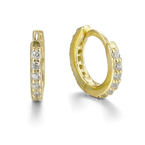 Pendientes Arito Circonitas Oro Pendientes Arito Circonitas Oro