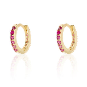 Pendientes Arito Circonitas Oro Pendientes Arito Circonitas Oro