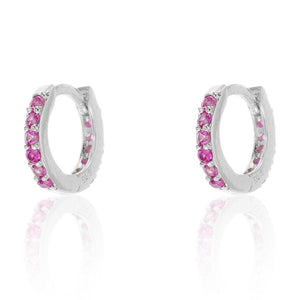 Pendientes Arito Circonitas Plata Pendientes Arito Circonitas Plata