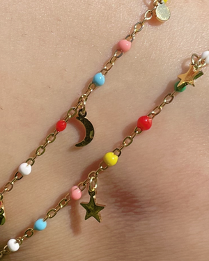 Tobillera Bolitas Multicolor Charms Tobillera Bolitas Multicolor Charms