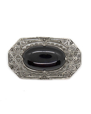 Broche María Fernanda Mediano Negro - Mamen Aceña Broche María Fernanda Mediano Negro - Mamen Aceña