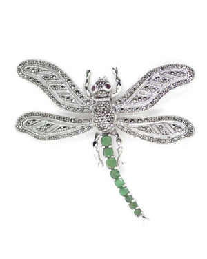 Broche Libélula Esmeraldas - Mamen Aceña Broche Libélula Esmeraldas - Mamen Aceña