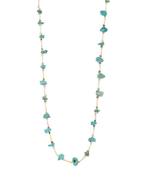 Collar Trozos de Turquesa 90cm - Mamen Aceña Collar Trozos de Turquesa 90cm - Mamen Aceña