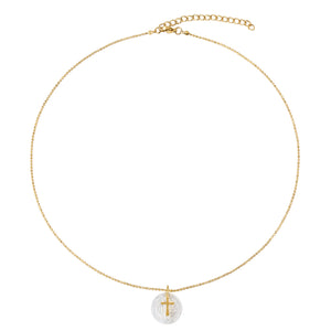 Collar Acero San Benito de Nácar Collar Acero San Benito de Nácar