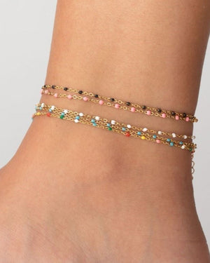 Tobillera Bolitas Rosa - Mamen Aceña Tobillera Bolitas Rosa - Mamen Aceña