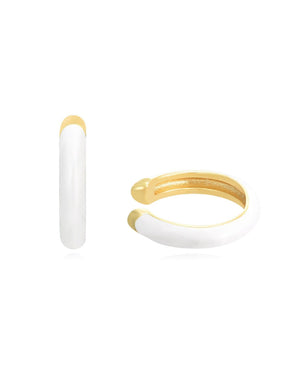 Ear Cuff Enamel Blanco - Mamen Aceña Ear Cuff Enamel Blanco - Mamen Aceña