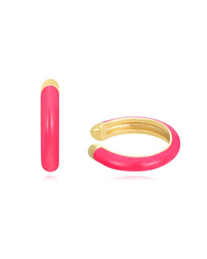 Ear Cuff Enamel Fucsia - Mamen Aceña Ear Cuff Enamel Fucsia - Mamen Aceña