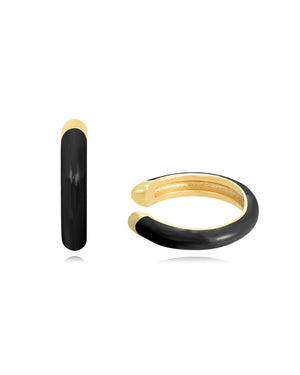 Ear Cuff Enamel Negro - Mamen Aceña Ear Cuff Enamel Negro - Mamen Aceña