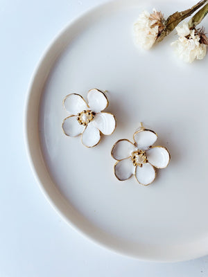 Pendientes Florita blanco Pendientes Florita blanco