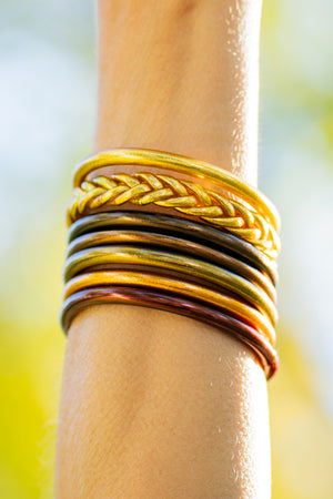 Pack 7 Pulseras Pan de Oro Clásica y Trenzada ESPECIAL NAVIDAD Pack 7 Pulseras Pan de Oro Clásica y Trenzada ESPECIAL NAVIDAD