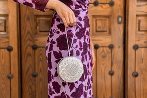 Bolso Limosnera Redondo de Plata - Mamen Aceña Bolso Limosnera Redondo de Plata - Mamen Aceña