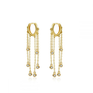 Pendientes Cadena Lágrimas Circonitas - Mamen Aceña Pendientes Cadena Lágrimas Circonitas - Mamen Aceña