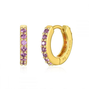 Pendientes Arito Circonitas Oro Pendientes Arito Circonitas Oro