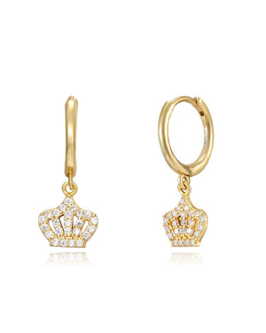 Pendientes Arito Corona Circonitas Pendientes Arito Corona Circonitas