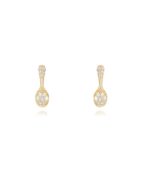 Pendientes Mini Cuchara Circonitas Pendientes Mini Cuchara Circonitas