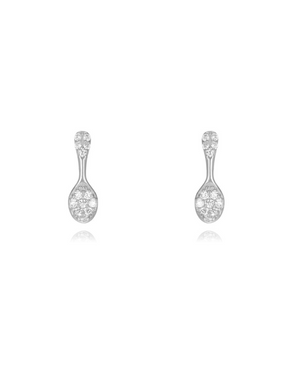 Pendientes Mini Cuchara Circonitas Pendientes Mini Cuchara Circonitas