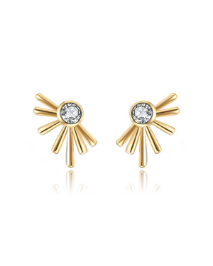Pendientes Rayos de Sol Mini Circonitas Pendientes Rayos de Sol Mini Circonitas