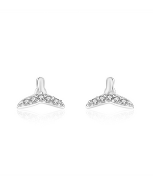 Pendientes Mini Cola de Ballena Circonitas Pendientes Mini Cola de Ballena Circonitas