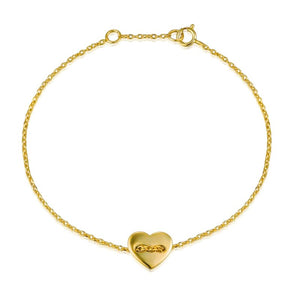 Pulsera Corazón Oro - Mamen Aceña Pulsera Corazón Oro - Mamen Aceña