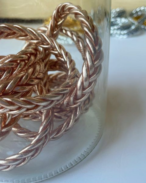 Pulsera Pan de Oro Trenzada Pulsera Pan de Oro Trenzada