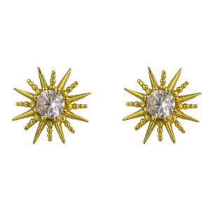 Pendientes Mini Sol Circonitas Pendientes Mini Sol Circonitas