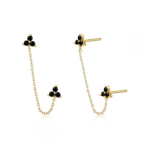 Pendientes Cadena Trébol-Uno Pendientes Cadena Trébol-Uno