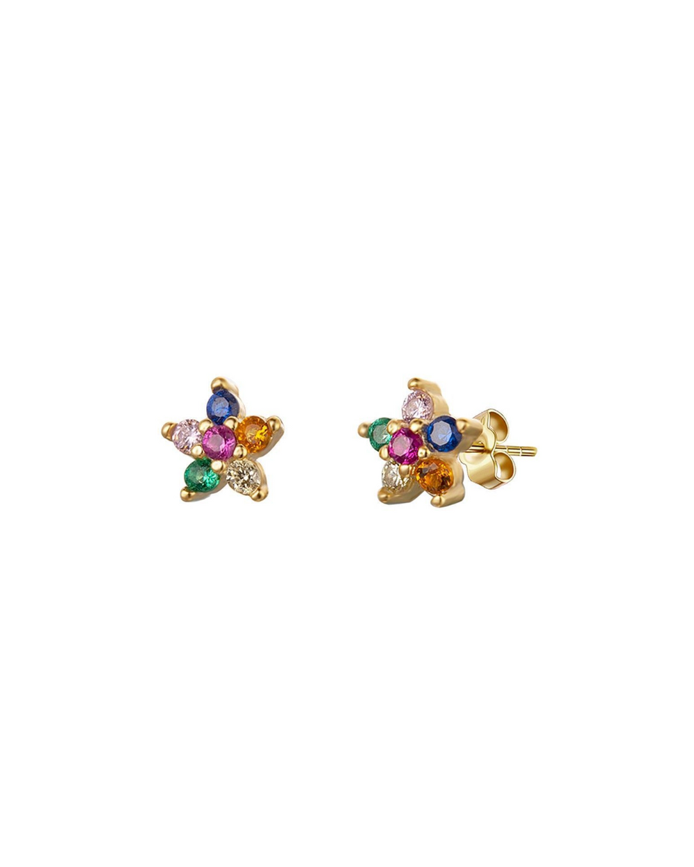 Pendientes Flor Multicolor Mini