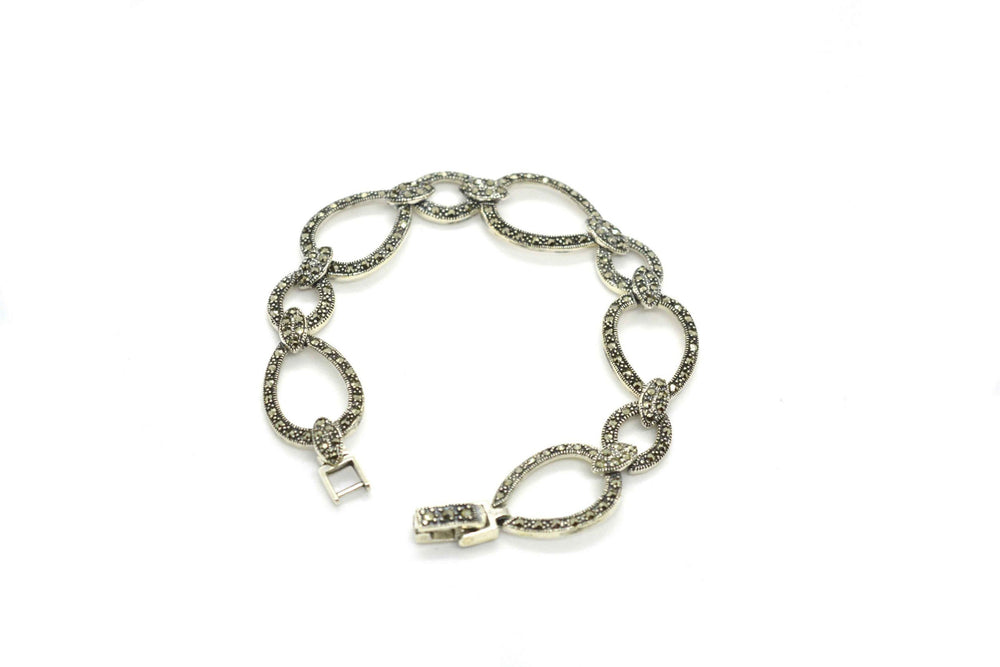 Pulsera Plata y Marcasitas Grace - Mamen Aceña