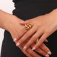 Anillo Doble Nudo Acero - Mamen Aceña