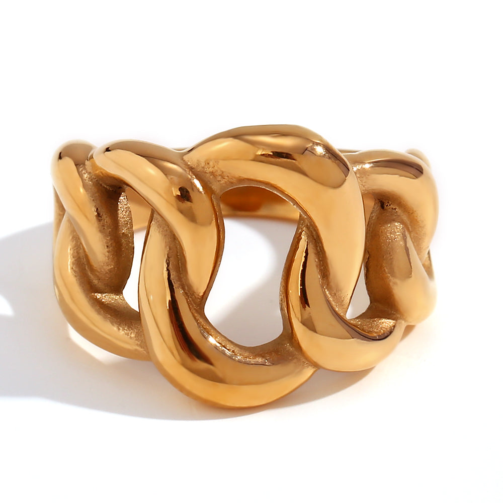 Anillo Trenza Acero - Mamen Aceña