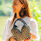 Bolso de Palma Natural Tetera ( Negro-Negro)