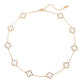 Collar Acero Tréboles Blanco