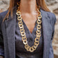 Collar Linked Disk chapado en oro