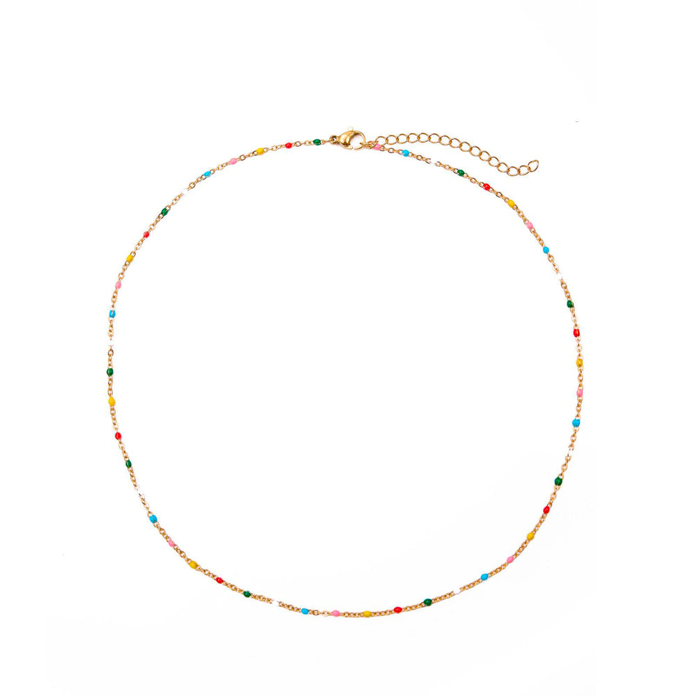 Collar Bolitas Acero Multicolor - Mamen Aceña