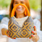 Bolso de Palma Natural Tetera ( Gris-Naranja)