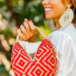 Bolso de Palma Natural Tetera ( Rojo-Natural)