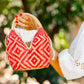Bolso de Palma Natural Tetera ( Rojo-Natural)