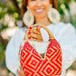Bolso de Palma Natural Tetera ( Rojo-Natural)