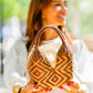 Bolso de Palma Natural Tetera ( Marron-Natural)