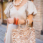 Bolso Shopper Animal Print Marrón - Mamen Aceña