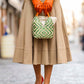 Bolso de Palma Natural Tetera ( Verde-Naranja) - Mamen Aceña
