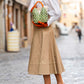 Bolso de Palma Natural Tetera ( Verde-Naranja) - Mamen Aceña