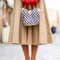 Bolso de Palma Natural Tetera ( Marino- Rojo) - Mamen Aceña