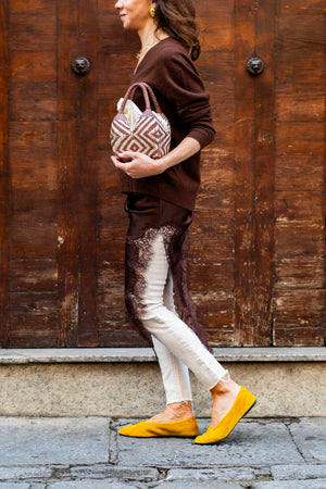 Bolso de Palma Natural Tetera ( Marron-Natural) - Mamen Aceña