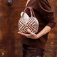 Bolso de Palma Natural Tetera ( Marron-Natural) - Mamen Aceña