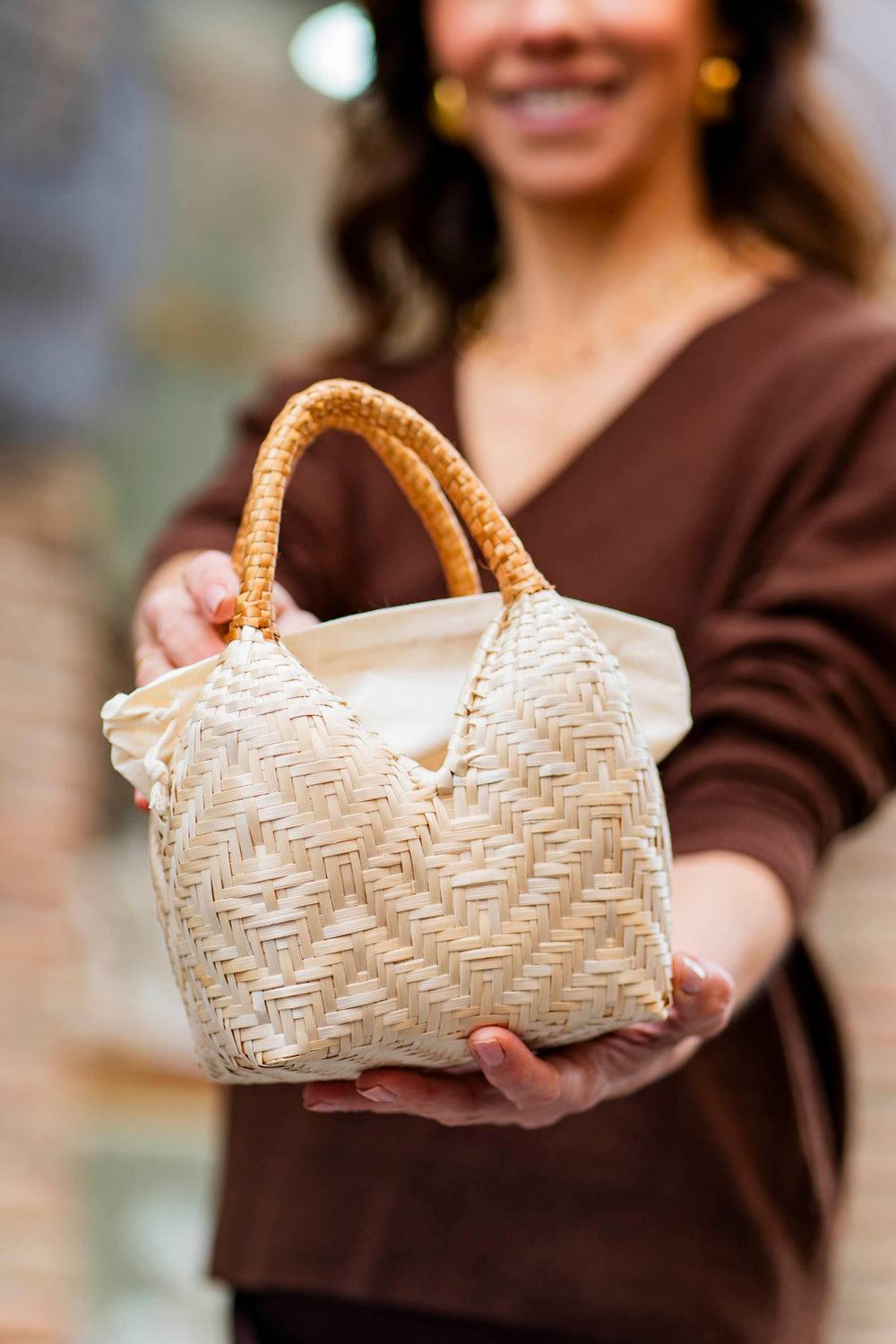 Bolso de Palma Natural Tetera ( Natural)