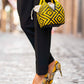Bolso de Palma Natural Tetera ( Amarillo-Negro) - Mamen Aceña