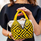 Bolso de Palma Natural Tetera ( Amarillo-Negro) - Mamen Aceña